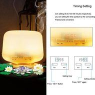 Jhua 400ml Aromatherapy Essential Oil Diffuser Cool Mist Humidifier and Night LED Lights Aroma Diffuser with Waterless... N7