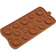 Button Chocolate Candy Cake Topper Silicone Bakeware Cake Baking Mold Mould N2