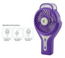 Welltop Mini Handheld USB Misting Fan with Personal Cooling Mist Humidifier Rechargeable Portable Mini Misting... N20