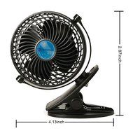 Bomwill 5-inch Clip-on Fan USB 360 Degree Tilt Adjustable Electric Personal Air-Circulator Clip fan for Desk/table... N6
