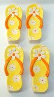 AD Trend "Italian Style" 28379 Radiators Humidifier, Ceramic, Yellow Slipper Shape (Pack of 4)