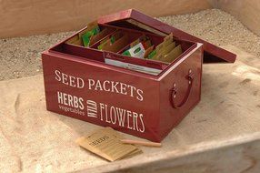 Secret Garden Burgon and Ball Seed Packet Organiser - Burgundy
