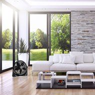 Avalon Adjustable Table Fan or Floor Fan - 16 Inch - 360 Degree Vertical Tilt, Durable &amp; Lightweight, 3 Energy... N2