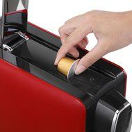 VonShef Coffee Pod Machine - For Nespresso Compatible Capsules - 1250W - in Stylish Red N2