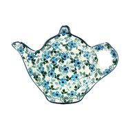 Polish Pottery Teapot Teabag Holder Boleslawiec Poland Traditional Stoneware Pattern 766-2008
