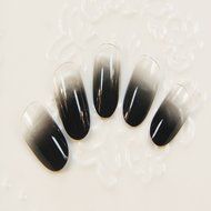 EVTECH(TM) 24 Pcs Nail Decals French Artificial Full Cover False Nails Round Head Nail Art Tips Fashion Style... N13