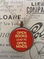 Book Necklace, Once Upon A Time, Literature, Readers, Reading, Gifts, Literacy Necklace, Library, Librarian, Heart...