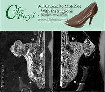 Cybrtrayd DOG006AB Chocolate Candy Mold, Includes 3D Chocolate Molds Instructions and 2-Mold Kit, Golden Retriever