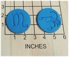 Zodiac Astrology Sign Scorpio Shape Cookie Cutter and Stamp Set #1178 N2