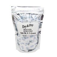 1 Gram Pack of 50 "Dry&amp;Dry" Silica Gel Packets Desiccant Dehumidifiers N6