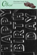 Cybrtrayd L020 Letters and Numbers Chocolate Candy Mold, Happy Birthday