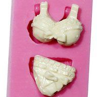 Y&amp;XL&amp;H Bikini Top And Bottom Flexible Silicone Polymer Clay Gum Paste Chocolate Fondant Push Mold