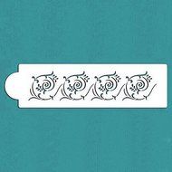 Sher Scroll Flourish Cake Stencil , Cake Side Stencil, Stencil for Cake Decorating, Wall Decorating Stencil,