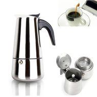 Stovetop Espresso Moka Pot, Stainless Steel Coffee Maker, 4 Cup N3