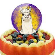 Llama Sticking Out Tongue Cake Top Topper