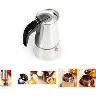 Stovetop Espresso Moka Pot, Stainless Steel Coffee Maker, 4 Cup N4