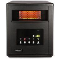 Della 1500-Watt Infrared Cabinet Large Room Heater with Remote Control, Black N3