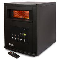Della 1500-Watt Infrared Cabinet Large Room Heater with Remote Control, Black N4