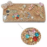 LG G5 Case, LG G5 Bling Case-Spritech(TM) 3D Handmade Colorful Diamond Bling with Butterfly Flower Decoration... N14