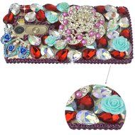 LG G5 Case, LG G5 Bling Case-Spritech(TM) 3D Handmade Colorful Diamond Bling with Butterfly Flower Decoration... N19