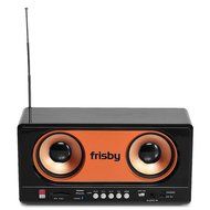 Frisby Portable Rechargeable Stereo Speakers Sound Box USB SD MMC FM Radio with Remote