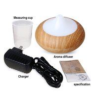 Essential Oil Diffuser Humidifier,7 Color LED Lights Changing , Wood Grain 140ml Ultrasonic Diffuser Cool Mist... N7