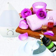 Magnet Ultrasonic Mist Humidifier with LED Light, Auto Shut-off, 1.3 L, White N5