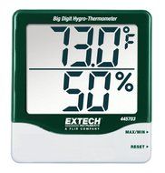 Extech 445703 Big Digit Hygro-Thermometer with Min/Max