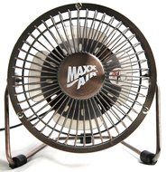 MaxxAir HVDF4 High Velocity 4-Inch Metal 5V Desk Fan with 4 Aluminum Blades