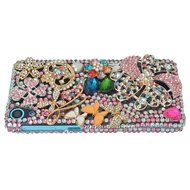 Spritech(TM) Bling Clear Phone For HTC Desire 626,3D Handmade Silver Crystal Flower Heart Pattern Pendant Accessary... N17