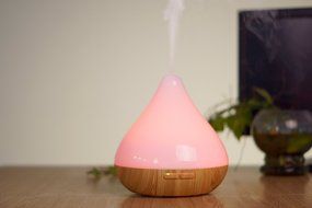 300ml Ultrasonic Cool Mist Humidifier ,Essential Oil Aromatherapy Diffuser with 7 Colors LED and Waterless Auto... N36