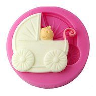 Sher FOUR-C Silicone Cupcake Mold Baby Carriage Fondant Mould,Cake Decoration,Fondant Decorating Tools Supplies...