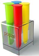 Popze IcePopIt Premium Silicone 4 Dessert Treat Molds, Elegant Stand, Gift Designer Box