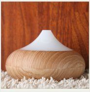 Honeyall ABS and PP plastic 160ml Wooden Air Aromatherapy Diffuser Mist Humidifier with 12W 7 Colors LED Lights...
