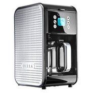 Bella Dots Collection 2.0 Programmable Coffee Maker with Glass Carafe Black/Silver