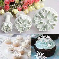 Whitelotous Christmas Theme Cookie Cutters - Plastic Fondant Cake Sugarcraft Cutter Decorating Baking Mold Plunger...