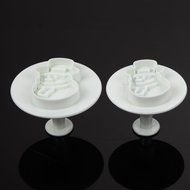 Whitelotous Christmas Theme Cookie Cutters - Plastic Fondant Cake Sugarcraft Cutter Decorating Baking Mold Plunger... N3