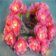 KAKA(TM) Creative DIY Pink Flower Led String Lights with Battery Operated Light for Christmas Wedding Party Garden... N7
