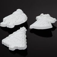 Whitelotous Christmas Theme Cookie Cutters - Plastic Fondant Cake Sugarcraft Cutter Decorating Baking Mold Plunger... N4
