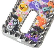 Halloween Theme Phone Case for Motorola Droid Turbo,Yaheeda 3D Handmade Rivets Pumpkin Demon Cartoon Design Clear... N16