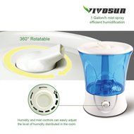 VIVOSUN 2 Gallon Capacity Ultrasonic Cool Mist Humidifier w/ LED Light N8