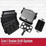 George Foreman GRP4842R 3-in-1 Multi-Plate Evolve Grill, Electric Grill, (Panini Press, Grilling, and Waffle Plates... N5