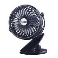 YSIM&reg; Clip on Fan Rechargeable Battery Fan 360 Degree Rotation USB to Baby Stroller and Desk with Quietness Blue 5" N5