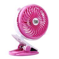YSIM&reg; Clip on Fan Rechargeable Battery Fan 360 Degree Rotation USB to Baby Stroller and Desk with Quietness Blue 5" N6