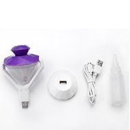 IPUIS Car Humidifier Portable USB 180 Degree Rotation Aroma Mini Diffuser Diamond-shaped Air Humidifier Mist Maker... N11