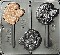 Cocker Spaniel Dog Lollipop Chocolate Candy Mold