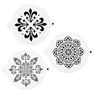 DECORA 16 Pieces Cake Cappuccino Coffee Barista Stencils Templates Strew Pad N3