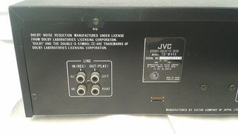 JVC TD-W444 Recordable Stereo Double Cassette Tape Deck Complete with Audio Vido Cables and Digital PDF Service... N3