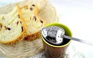 Heart Shaped Stainless Steel Tea Infuser Spoon Strainer N2