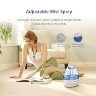Seneo Cool Mist Ultrasonic Humidifier, 2.5L Whole House Humidifiers with 12-hour Working Time, Germproof Water... N7